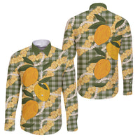 Uliuli Ahiahia Hawaiian Mango Palaka Family Matching Off Shoulder Maxi Dress and Hawaiian Shirt Aloha Hibiscus Pikake Lei