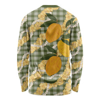 Uliuli Ahiahia Hawaiian Mango Palaka Long Sleeve Shirt Aloha Hibiscus Pikake Lei