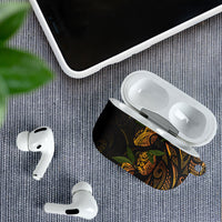 Hawaiian Mango Tribal Tattoo AirPods Case Gold Pacific Traditional Pattern