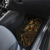 Hawaiian Mango Tribal Tattoo Car Mats Gold Pacific Traditional Pattern
