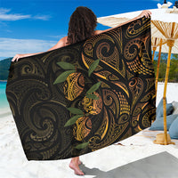 Hawaiian Mango Tribal Tattoo Sarong Gold Pacific Traditional Pattern