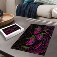 Hawaiian Mango Tribal Tattoo Puzzle Pink Pacific Traditional Pattern