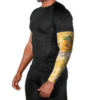 Hawaiian Mango Ukulele Arm Sleeves Retro Yellow Hibiscus Pikake Lei