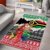 Personalised Vanuatu Joyeux Noel Area Rug Proud To Be a Ni-Van Sand Drawing Art - Polynesian Pride