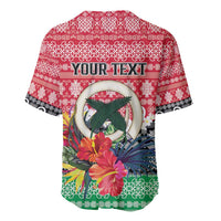 Personalised Vanuatu Joyeux Noel Baseball Jersey Proud To Be a Ni-Van Sand Drawing Art - Polynesian Pride