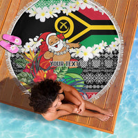 Personalised Vanuatu Joyeux Noel Beach Blanket Proud To Be a Ni-Van Sand Drawing Art LT9 - Polynesian Pride