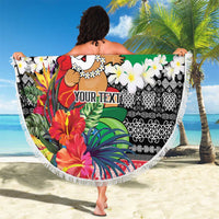 Personalised Vanuatu Joyeux Noel Beach Blanket Proud To Be a Ni-Van Sand Drawing Art LT9 - Polynesian Pride