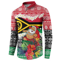 Personalised Vanuatu Joyeux Noel Button Sweatshirt Proud To Be a Ni-Van Sand Drawing Art LT9 - Polynesian Pride