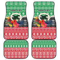 Personalised Vanuatu Joyeux Noel Car Mats Proud To Be a Ni-Van Sand Drawing Art LT9 - Polynesian Pride