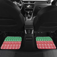 Personalised Vanuatu Joyeux Noel Car Mats Proud To Be a Ni-Van Sand Drawing Art LT9 Set 2pcs - Back Red - Polynesian Pride