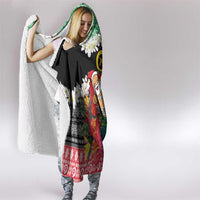 Personalised Vanuatu Joyeux Noel Hooded Blanket Proud To Be a Ni-Van Sand Drawing Art - Polynesian Pride