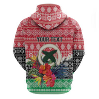 Personalised Vanuatu Joyeux Noel Hoodie Proud To Be a Ni-Van Sand Drawing Art - Polynesian Pride