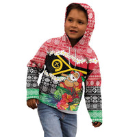 Personalised Vanuatu Joyeux Noel Kid Hoodie Proud To Be a Ni-Van Sand Drawing Art - Polynesian Pride