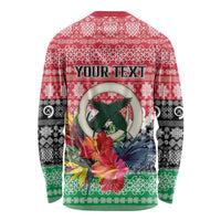 Personalised Vanuatu Joyeux Noel Long Sleeve Shirt Proud To Be a Ni-Van Sand Drawing Art LT9 - Polynesian Pride