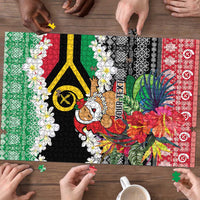 Personalised Vanuatu Joyeux Noel Puzzle Proud To Be a Ni-Van Sand Drawing Art LT9 - Polynesian Pride