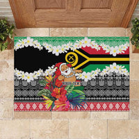 Personalised Vanuatu Joyeux Noel Rubber Doormat Proud To Be a Ni-Van Sand Drawing Art LT9 Red - Polynesian Pride