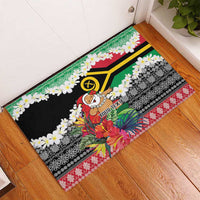 Personalised Vanuatu Joyeux Noel Rubber Doormat Proud To Be a Ni-Van Sand Drawing Art LT9 - Polynesian Pride