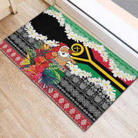 Personalised Vanuatu Joyeux Noel Rubber Doormat Proud To Be a Ni-Van Sand Drawing Art LT9 - Polynesian Pride