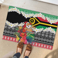 Personalised Vanuatu Joyeux Noel Rubber Doormat Proud To Be a Ni-Van Sand Drawing Art LT9 - Polynesian Pride