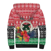 Personalised Vanuatu Joyeux Noel Sherpa Hoodie Proud To Be a Ni-Van Sand Drawing Art LT9 - Polynesian Pride