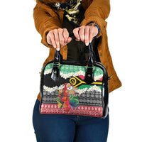 Personalised Vanuatu Joyeux Noel Shoulder Handbag Proud To Be a Ni-Van Sand Drawing Art LT9 One Size Red - Polynesian Pride