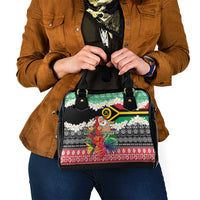 Personalised Vanuatu Joyeux Noel Shoulder Handbag Proud To Be a Ni-Van Sand Drawing Art LT9 - Polynesian Pride