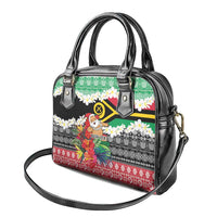 Personalised Vanuatu Joyeux Noel Shoulder Handbag Proud To Be a Ni-Van Sand Drawing Art LT9 - Polynesian Pride