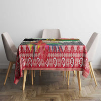 Personalised Vanuatu Joyeux Noel Tablecloth Proud To Be a Ni-Van Sand Drawing Art - Polynesian Pride