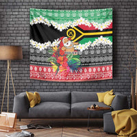 Personalised Vanuatu Joyeux Noel Tapestry Proud To Be a Ni-Van Sand Drawing Art - Polynesian Pride