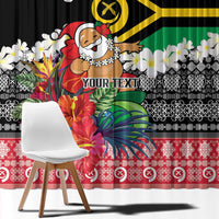 Personalised Vanuatu Joyeux Noel Window Curtain Proud To Be a Ni-Van Sand Drawing Art LT9 - Polynesian Pride