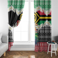 Personalised Vanuatu Joyeux Noel Window Curtain Proud To Be a Ni-Van Sand Drawing Art LT9 - Polynesian Pride