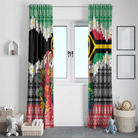 Personalised Vanuatu Joyeux Noel Window Curtain Proud To Be a Ni-Van Sand Drawing Art LT9 - Polynesian Pride