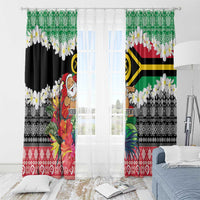 Personalised Vanuatu Joyeux Noel Window Curtain Proud To Be a Ni-Van Sand Drawing Art LT9 - Polynesian Pride