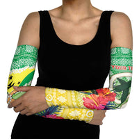 Personalised Malampa Joyeux Noel Arm Sleeves Proud To Be a Ni-Van Sand Drawing Art - Polynesian Pride