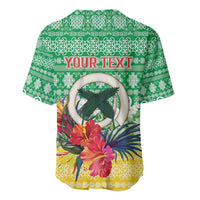 Personalised Malampa Joyeux Noel Baseball Jersey Proud To Be a Ni-Van Sand Drawing Art - Polynesian Pride