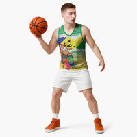 Personalised Malampa Joyeux Noel Basketball Jersey Proud To Be a Ni-Van Sand Drawing Art LT9 - Polynesian Pride