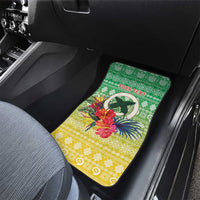 Personalised Malampa Joyeux Noel Car Mats Proud To Be a Ni-Van Sand Drawing Art LT9 - Polynesian Pride