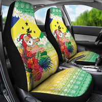 Personalised Malampa Joyeux Noel Car Seat Cover Proud To Be a Ni-Van Sand Drawing Art - Polynesian Pride