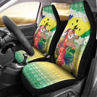 Personalised Malampa Joyeux Noel Car Seat Cover Proud To Be a Ni-Van Sand Drawing Art - Polynesian Pride