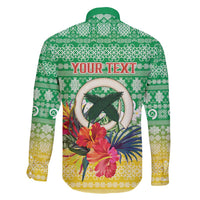 Personalised Malampa Joyeux Noel Family Matching Long Sleeve Bodycon Dress and Hawaiian Shirt Proud To Be a Ni-Van Sand Drawing Art - Polynesian Pride