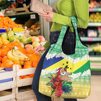 Personalised Malampa Joyeux Noel Grocery Bag Proud To Be a Ni-Van Sand Drawing Art LT9 - Polynesian Pride