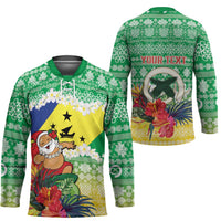 Personalised Malampa Joyeux Noel Hockey Jersey Proud To Be a Ni-Van Sand Drawing Art LT9 - Polynesian Pride