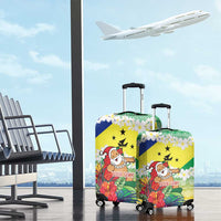 Personalised Malampa Joyeux Noel Luggage Cover Proud To Be a Ni-Van Sand Drawing Art - Polynesian Pride