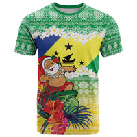 Personalised Malampa Joyeux Noel T Shirt Proud To Be a Ni-Van Sand Drawing Art - Polynesian Pride