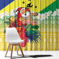 Personalised Malampa Joyeux Noel Window Curtain Proud To Be a Ni-Van Sand Drawing Art LT9 - Polynesian Pride