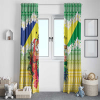 Personalised Malampa Joyeux Noel Window Curtain Proud To Be a Ni-Van Sand Drawing Art LT9 - Polynesian Pride