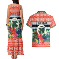 Personalised Penama Joyeux Noel Couples Matching Tank Maxi Dress and Hawaiian Shirt Proud To Be a Ni-Van Sand Drawing Art - Polynesian Pride