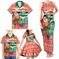 Personalised Penama Joyeux Noel Family Matching Tank Maxi Dress and Hawaiian Shirt Proud To Be a Ni-Van Sand Drawing Art - Polynesian Pride