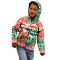Personalised Penama Joyeux Noel Kid Hoodie Proud To Be a Ni-Van Sand Drawing Art - Polynesian Pride