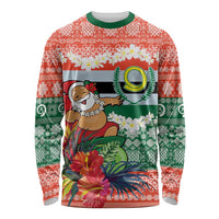 Personalised Penama Joyeux Noel Long Sleeve Shirt Proud To Be a Ni-Van Sand Drawing Art LT9 Unisex Red - Polynesian Pride